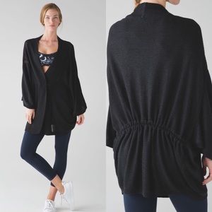 Lululemon breeze easy wrap sweater charcoal gray